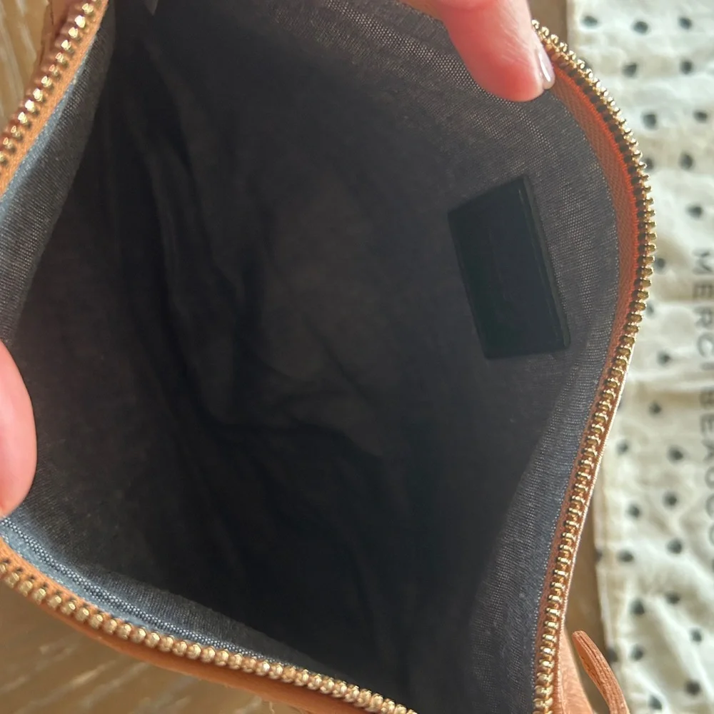 Clare V. Petite Moyen Messenger in Natural Woven - Picture 8 of 8